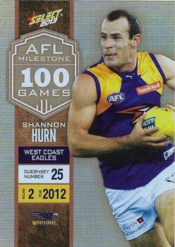 2013 Select AFL Champions - Milestone Game Foils #MG77 Shannon Hurn Front
